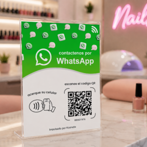 Cartel QR/NFC Whatsapp Basico