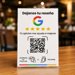 Cartel QR/NFC Google Reviews Básico