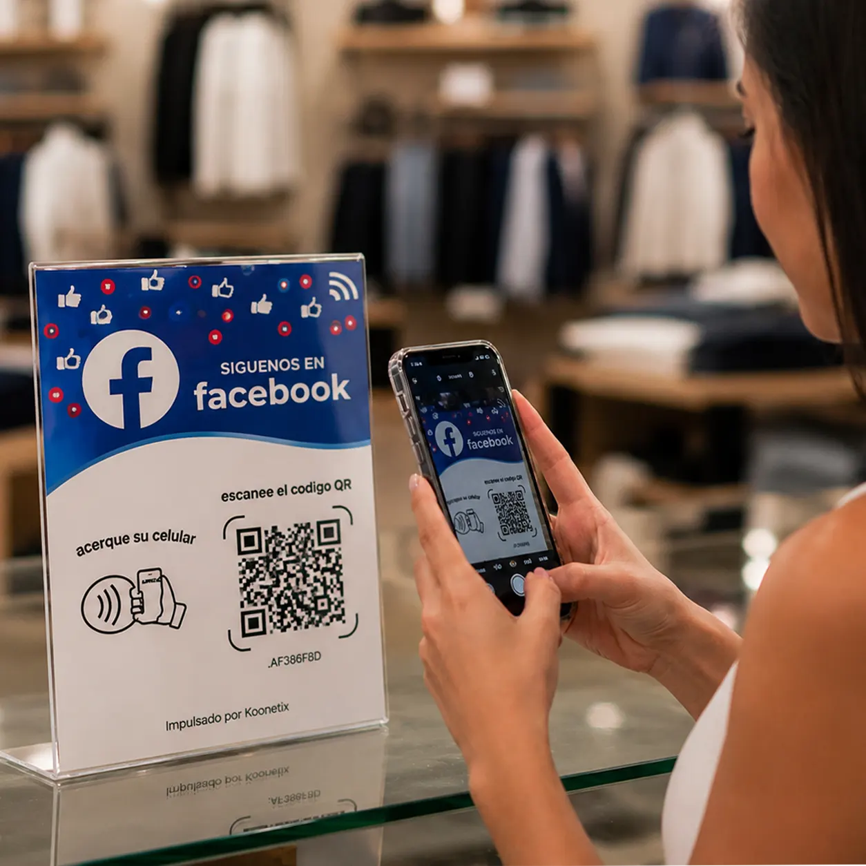 Cartel QR/Nfc Facebook Básico - Image 2