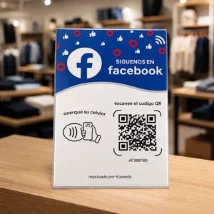 Cartel QR/Nfc Facebook Básico
