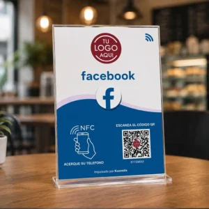 Cartel QR/NFC Facebook Premium