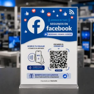 Cartel Qr/NFC Facebook Pro